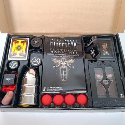 LOT 46: Lego Architecture Eiffel Tower, Criss Angel Mind Freak Platinum Magic Kit, Horse-Opoly & 550 Pc The Alchemist Puzzle