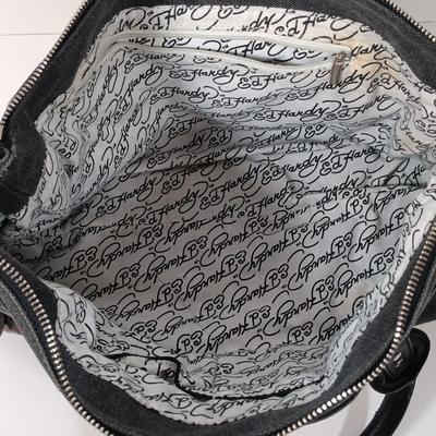 LOT 49: Ed Hardy Love Kills Slowly Shoulder Bag with Las Vegas Embroidered Purse