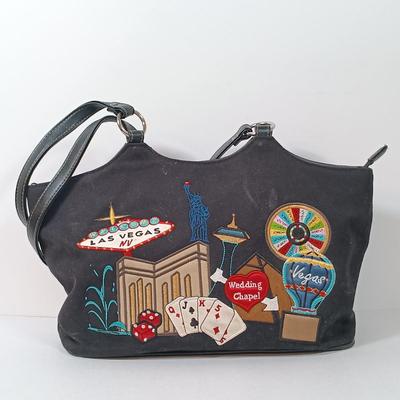 LOT 49: Ed Hardy Love Kills Slowly Shoulder Bag with Las Vegas Embroidered Purse