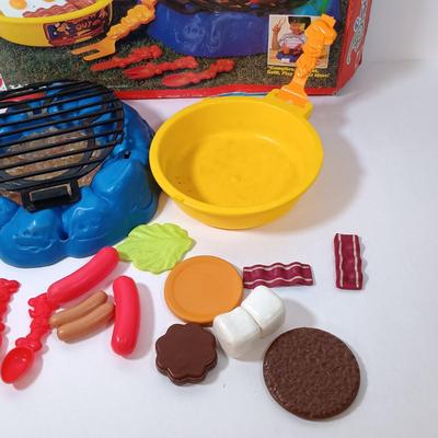 LOT 51: George Washburn Lyon LLAG1 Little Lion Children's Guitar, Camp Mickey Cookout Set, Planes Board Books & More