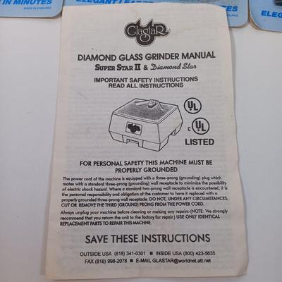 LOT 53: Glastar G12 Diamond Glass Grinder with DecraLed 4.5mm Oval Brass Lead Strips
