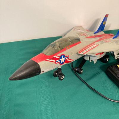 LOT 61: New Bright Tomcat Toy Fighter Jet / Airplane with Corded Remote