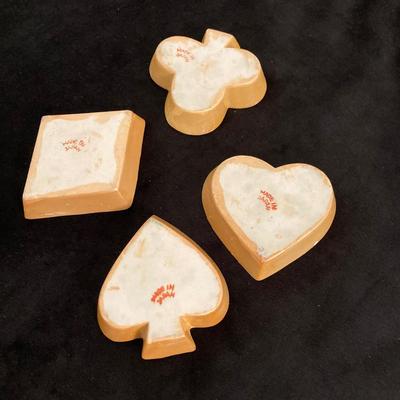 LOT 67: Vintage Japan Lusterware Ashtrays / Four Suit China Trinket Dishes, S. Anargyros Murad Turkish Cigarettes Box and Matches