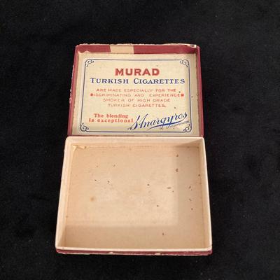 LOT 67: Vintage Japan Lusterware Ashtrays / Four Suit China Trinket Dishes, S. Anargyros Murad Turkish Cigarettes Box and Matches