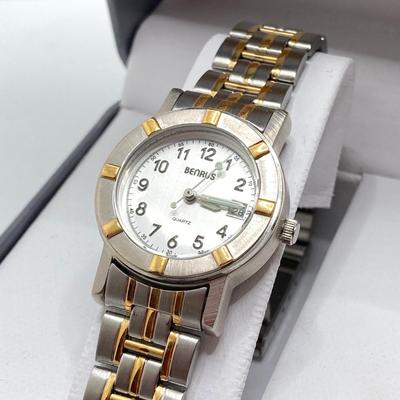 LOT 69: Watches with Original Boxes (Carolee Swiss Cuff Bracelet and Benrus Quartz), Pierre Cardin Pen / Pencil Set and Alex and Ani...