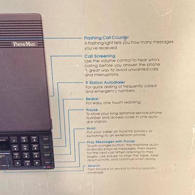 LOT 70: Vintage PhoneMate Telephone / Answering Machine 7050, Component Video Cables, Sennheiser Audioport and Corning Cable Systems...