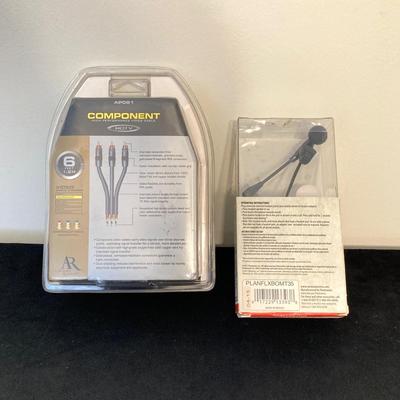 LOT 70: Vintage PhoneMate Telephone / Answering Machine 7050, Component Video Cables, Sennheiser Audioport and Corning Cable Systems...