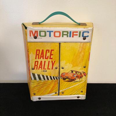 LOT 72: Vintage Motorific Race Rally Carrying Case and Siku 1934 Wohnmobil Hymer Caravan / Camping Car in Original Package