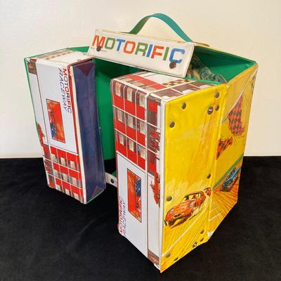 LOT 72: Vintage Motorific Race Rally Carrying Case and Siku 1934 Wohnmobil Hymer Caravan / Camping Car in Original Package