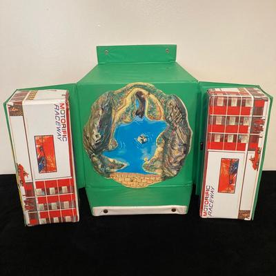 LOT 72: Vintage Motorific Race Rally Carrying Case and Siku 1934 Wohnmobil Hymer Caravan / Camping Car in Original Package