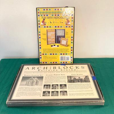 LOT 74: Toys, Games, Building Sets - Archiblocks Building Systems Greek Period, Fun with Kieroglyphs, Gigamic Quoridor and Guildcraft...