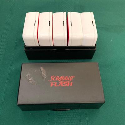 LOT 75: Vintage Games - 12 in 1 Wood Game Center, Scabble, Brookstone Bowling and Scrabble Flash