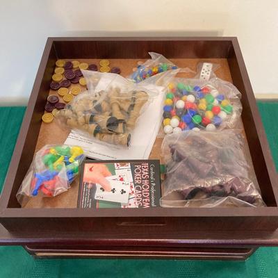 LOT 75: Vintage Games - 12 in 1 Wood Game Center, Scabble, Brookstone Bowling and Scrabble Flash
