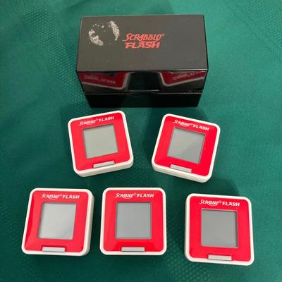 LOT 75: Vintage Games - 12 in 1 Wood Game Center, Scabble, Brookstone Bowling and Scrabble Flash