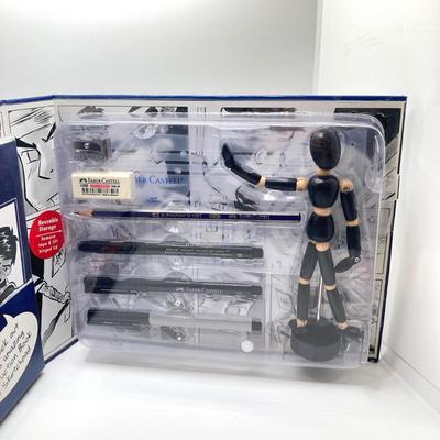 LOT 76: Vintage Drawing Kit / Hobby Collection - Faber Castell Manga Kit, Excel Hobby Knife Set, Sovereign Woodware New Zealand Pencil...