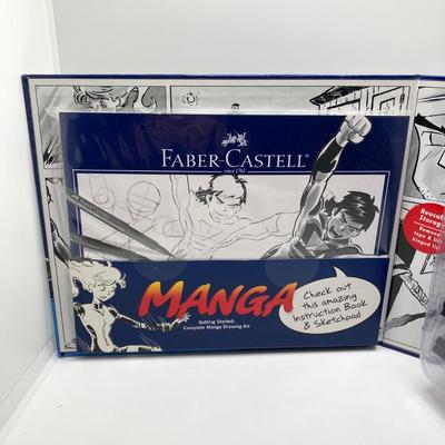 LOT 76: Vintage Drawing Kit / Hobby Collection - Faber Castell Manga Kit, Excel Hobby Knife Set, Sovereign Woodware New Zealand Pencil...