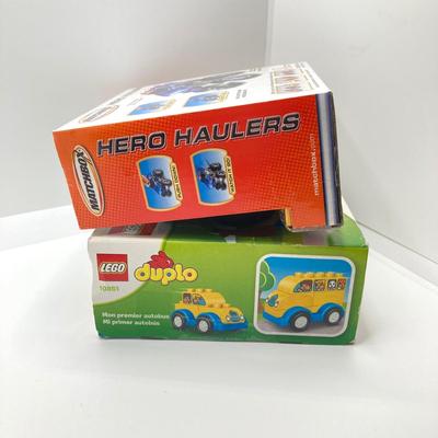 LOT 79: Vintage Toys and Games - Playskool Bristle Blocks with Wheels, New York Toy Corp Just Like Dad's Tool Box, Matchbox Hero...