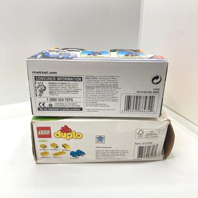 LOT 79: Vintage Toys and Games - Playskool Bristle Blocks with Wheels, New York Toy Corp Just Like Dad's Tool Box, Matchbox Hero...