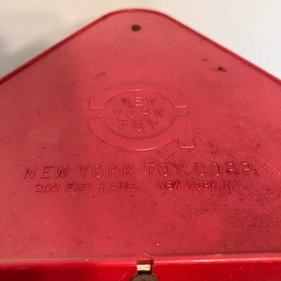 LOT 79: Vintage Toys and Games - Playskool Bristle Blocks with Wheels, New York Toy Corp Just Like Dad's Tool Box, Matchbox Hero...