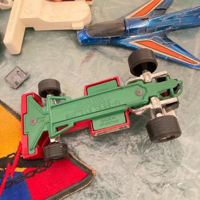 LOT 79: Vintage Toys and Games - Playskool Bristle Blocks with Wheels, New York Toy Corp Just Like Dad's Tool Box, Matchbox Hero...