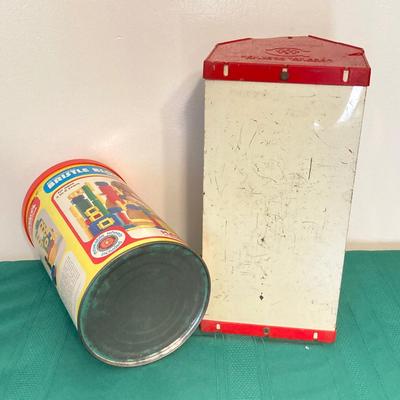 LOT 79: Vintage Toys and Games - Playskool Bristle Blocks with Wheels, New York Toy Corp Just Like Dad's Tool Box, Matchbox Hero...