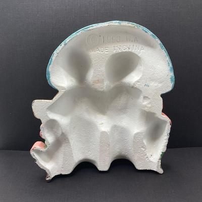 LOT 80: Vintage 1993 W.A. Cast Iron Boy and Girl Under Umbrella with Flowers (Made in China)