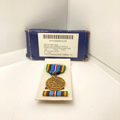 LOT 81: Seiko Quartz Watch, Three Military Medals / Ribbon with Boxes with Original Boxes and Stick Pin