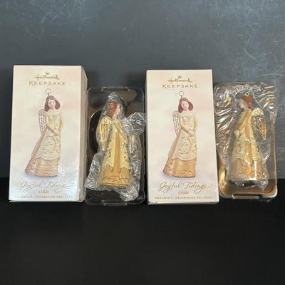 LOT 87: Vintage Hallmark Keepsake Joyful Tidings Angel Ornaments: Emeralda, Cordelia, Gilda, Arianne