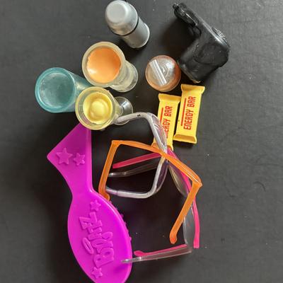 LOT 92: Bratz Doll Accessories: Shoes, Clothing, Trading Cards, Sunglasses, Brushes and More