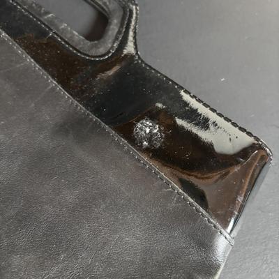 LOT 94: Coach Leather Fold-over Tote Shoulder Bag Model M0873-13380 along with a Coach Lather Zip Accordion Wallet