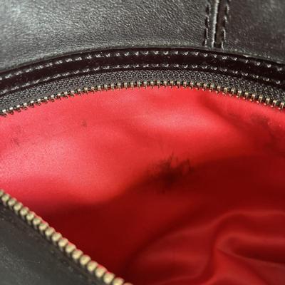 LOT 94: Coach Leather Fold-over Tote Shoulder Bag Model M0873-13380 along with a Coach Lather Zip Accordion Wallet