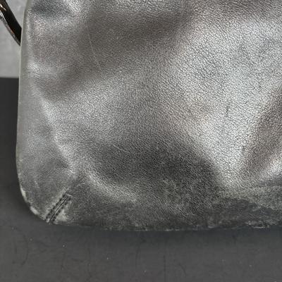 LOT 94: Coach Leather Fold-over Tote Shoulder Bag Model M0873-13380 along with a Coach Lather Zip Accordion Wallet