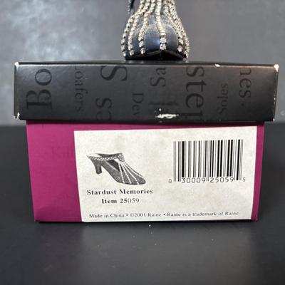 LOT 96: Lenox Lamb Easter Egg, Bride/Groom Ornaments, Just the Right Shoe Collectibles, Vintage Bride/Groom Toasting Glasses, Mikasa...