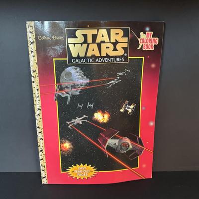LOT 97: Star Wars: Golden Books Coloring Books, Stars Wars Trilogy DVD Set, Time Magazines along with Lord of the Ring Lego Xbox 360 Game...