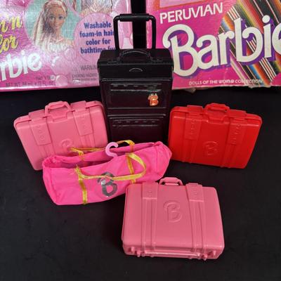 LOT 98: Foam 'n Color Barbie, Peruvian Barbies, Accessories & More