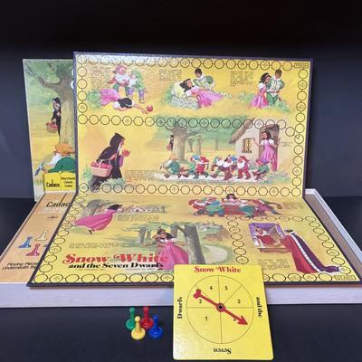 LOT 104: Vintage Disney Golden Star Books & Cadaco Storybook Classic Snow-White Game, Talking View-Master Rudolph the Red-Nosed...