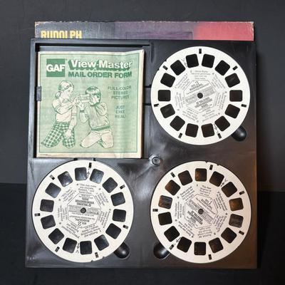 LOT 104: Vintage Disney Golden Star Books & Cadaco Storybook Classic Snow-White Game, Talking View-Master Rudolph the Red-Nosed...