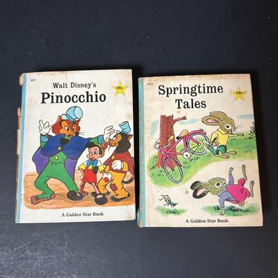 LOT 104: Vintage Disney Golden Star Books & Cadaco Storybook Classic Snow-White Game, Talking View-Master Rudolph the Red-Nosed...