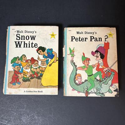 LOT 104: Vintage Disney Golden Star Books & Cadaco Storybook Classic Snow-White Game, Talking View-Master Rudolph the Red-Nosed...