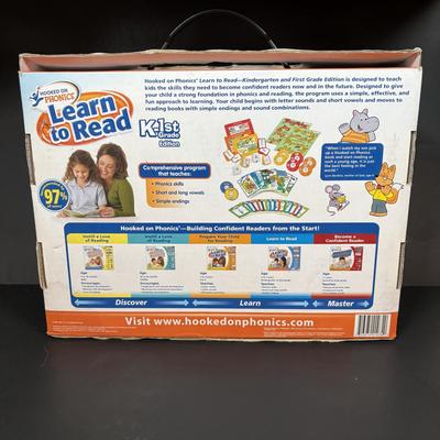 LOT 107: Hooked on Phonics K-1st Grade & Cubo Wooden Rainbow Toy