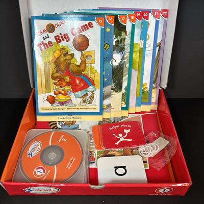 LOT 107: Hooked on Phonics K-1st Grade & Cubo Wooden Rainbow Toy