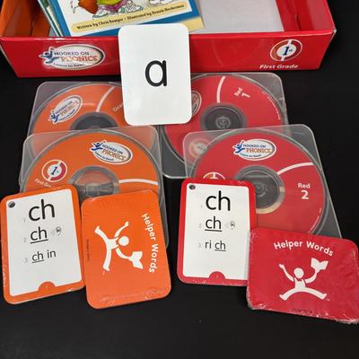 LOT 107: Hooked on Phonics K-1st Grade & Cubo Wooden Rainbow Toy