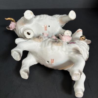 LOT 112: Limited Edition Hallmark Olympic Medalist Musical Snow Globe, Crabtree & Evelyn Mug, Porcelain Farm Animals & Pimpernel...