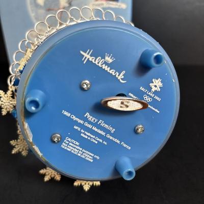 LOT 112: Limited Edition Hallmark Olympic Medalist Musical Snow Globe, Crabtree & Evelyn Mug, Porcelain Farm Animals & Pimpernel...