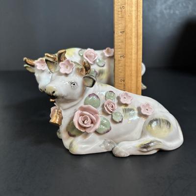 LOT 112: Limited Edition Hallmark Olympic Medalist Musical Snow Globe, Crabtree & Evelyn Mug, Porcelain Farm Animals & Pimpernel...