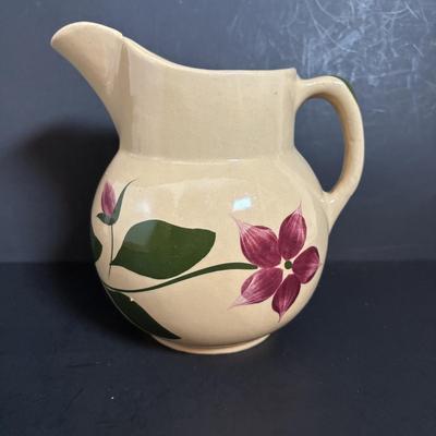 LOT 114: Kitchen Collectibles: Made in Western Germany Father Mug, Pottery Pitcher, Vinegar, Oil, Salt/Pepper Set, Hirco Rosettes Patty...