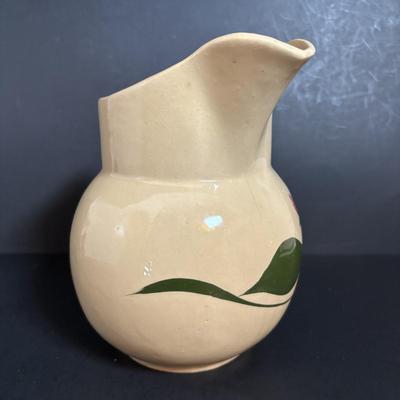 LOT 114: Kitchen Collectibles: Made in Western Germany Father Mug, Pottery Pitcher, Vinegar, Oil, Salt/Pepper Set, Hirco Rosettes Patty...