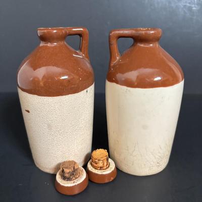 LOT 114: Kitchen Collectibles: Made in Western Germany Father Mug, Pottery Pitcher, Vinegar, Oil, Salt/Pepper Set, Hirco Rosettes Patty...