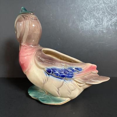 LOT 115: Vintage Mallard Duck Planter, Sears Iron, Indoor Led Grow Light & More