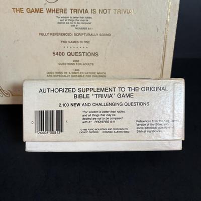 LOT 118: Religious Collection of Figures, DVDs, Bible Trivia Game & Bibles